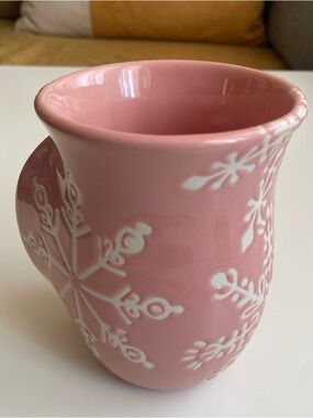 TAG Ceramic Snowflake Handwarmer Coffee Cocoa Tea Mug Cup  Left-Hand